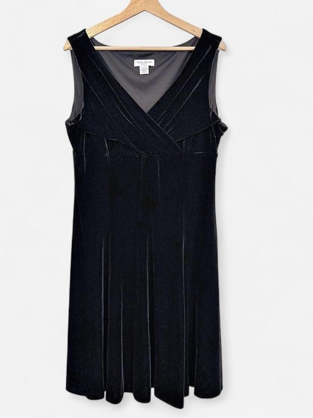 NWT Rena Rowan Black Velvet A Line Little Black Dress